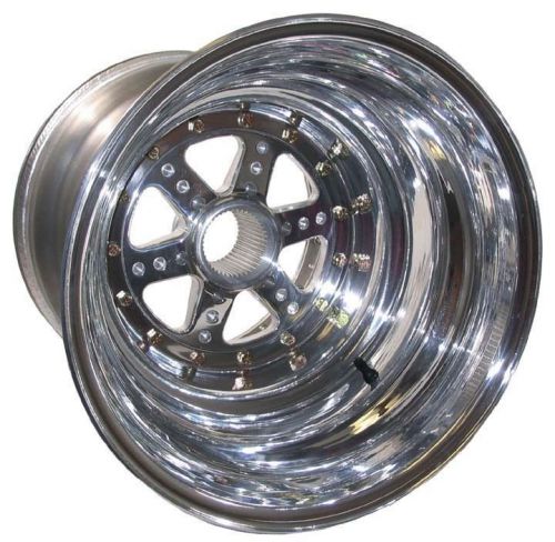 Keizer aluminum wheel,31 spline w/center,midget,13x8&#034;,3&#034;,inner beadlock,polished