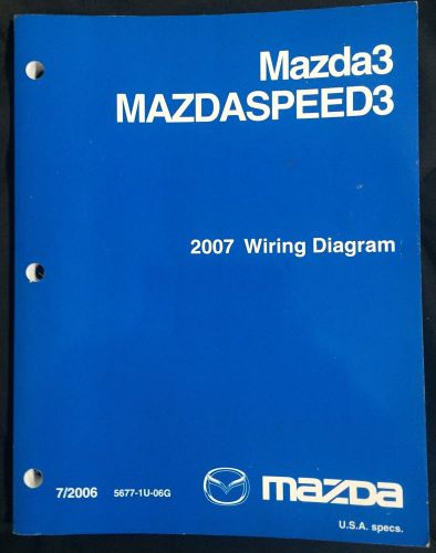 2007 mazda3 mazdaspeed3 factory oem wiring diagram manual