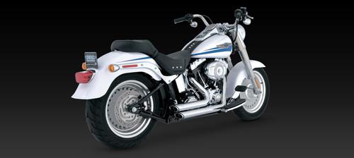 Shortshots staggered 2-into-2 exhaust, chrome for 1986-2011 harley softail