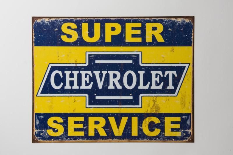 Vintage auto truck metal tin sign chevrolet muscle car hot rod classic race 0106