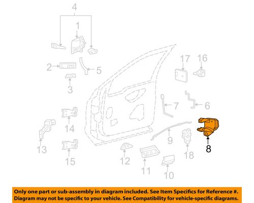 Ford oem front door-door lock kit 6c3z2521813a