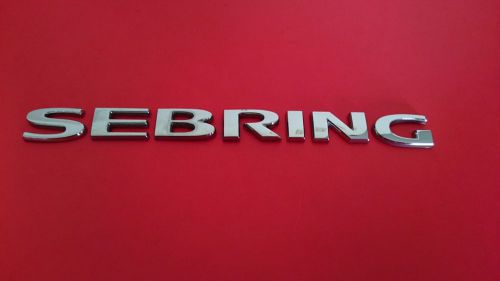 Used 2008 chrysler sebring rear chrome oem emblem letters logo lid (07 08 09 10)
