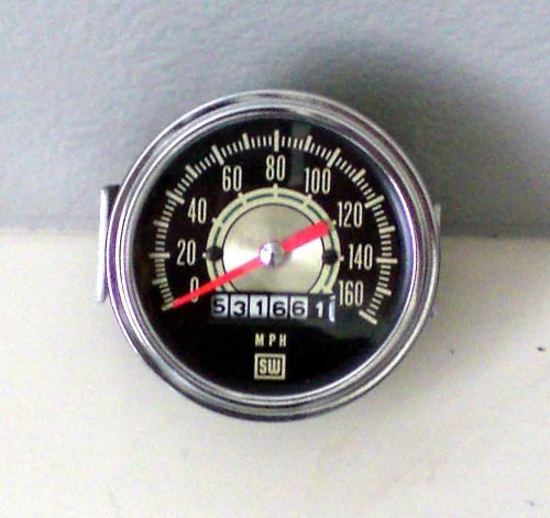 Vintage stewart warner greenline 160mph speedometer  - excellent - nr