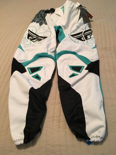 Women's fly kinetic race pants teal/white