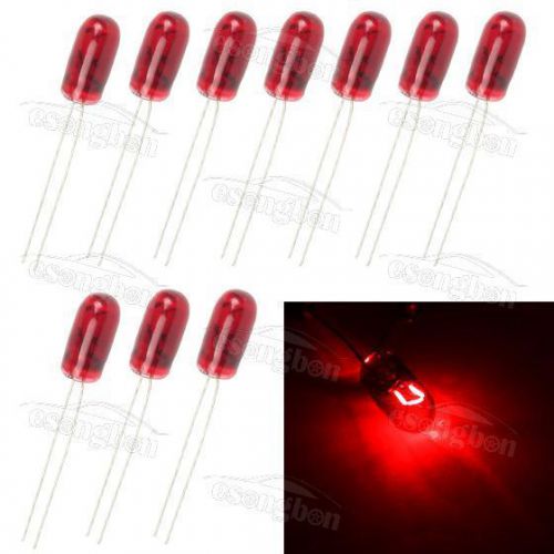 10x 5mm red mini bi-pin solder lamp grain of wheat lights for gm gauge cluster