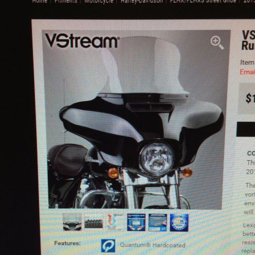 Vstream clear windscreen 14.5" n20407 - fits harley davidson  - 2014-2016