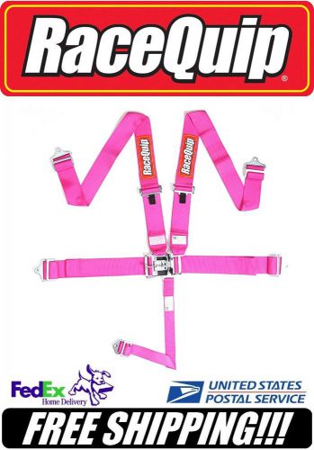 Racequip sfi 16.1 5pt pink latch &amp; link racing harness belts nhra scca #711081
