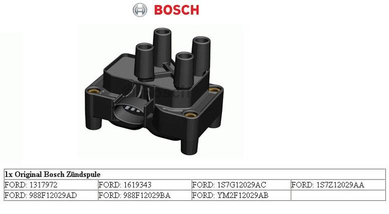 1x original bosch ignition coil ford 0221503490 
