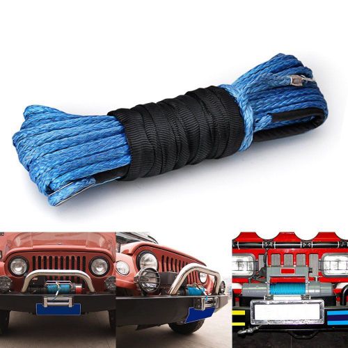 Find Blue 3/16 x 50 Foot 50ft Synthetic Winch Line Cable Rope 5400LBs