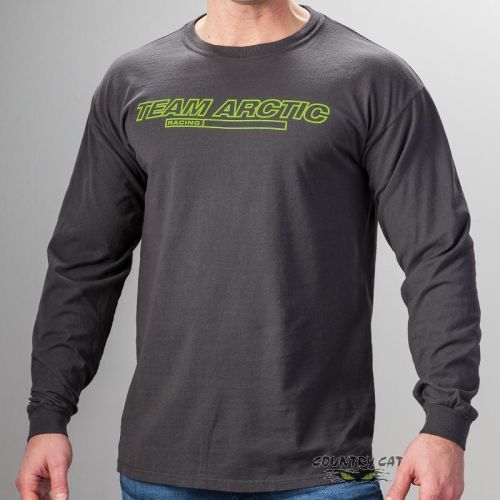 Arctic cat men's team arctic racing lime long sleeve t-shirt - black - 5273-44_