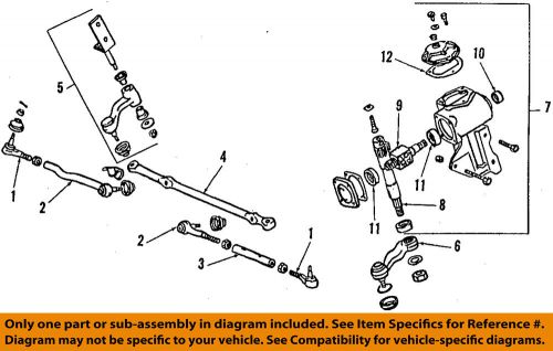 Mitsubishi oem 84-88 mighty max steering gear-idler arm mb241421