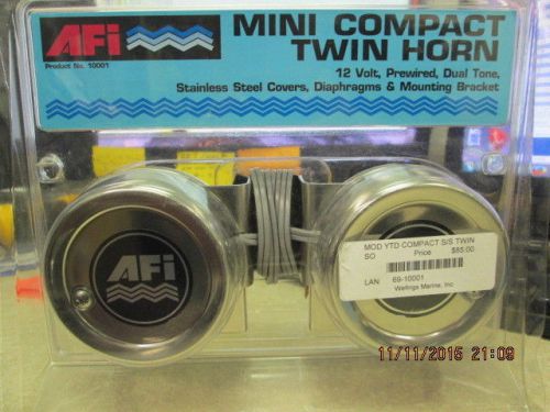 Afi mini compact twin horn w/stainless steel covers #10001 new