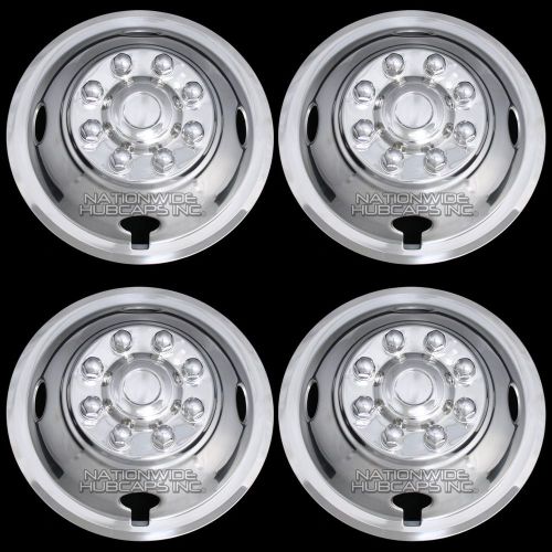 Find 4 New Stainless Steel 16" Truck Van RV Dual Full Wheel Rim Covers