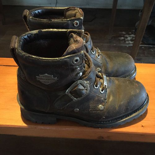 Women's brown harley davidson riding boots size 8.5
