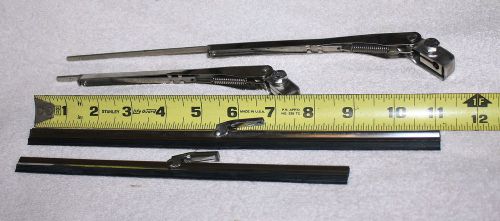 Set of 2 windshield wiper arms and blades for willys cj, wagon, truck &amp; military