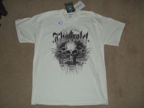 Chevrolet   (4) aces - skull shirt   size  xl  (youth)