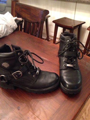 Women&#039;s black harley davidson boots 9m