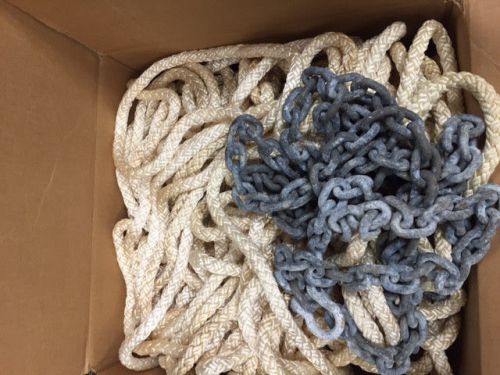 Anchor rode 300 ft x 9/16" #8 plait with 15 ft. 1/4" g4 galvanized chain &amp; shack