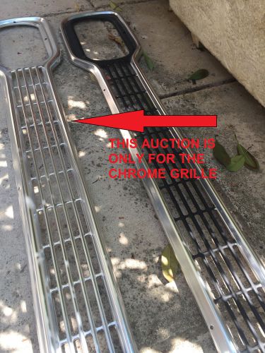 Ford escort mk1 front radiator grille nos silver - rectangular headlights