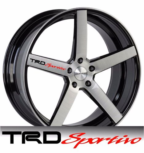 4 trd sportivo stickers decals door handle mirror tacoma toyota sport black/red