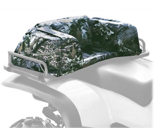 Atv rear pack padded rack bag deluxe mossy oak seat secure storage cargo new