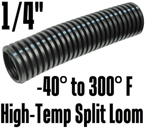 Automotive wiring insulation high-temp split loom -40° to 300°f 1/4" inch, 6 mm