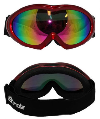 Birdz ice bird ski goggles snow mobile snowboard red revo lens