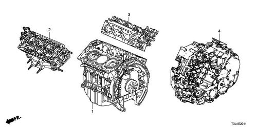 Oem new 14 15 honda accord engine block part no.: 10002-5g0-a02 eng sub-assy