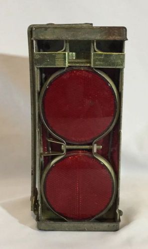 Vintage industrial vari flare model g chicago usa made red reflector lenses