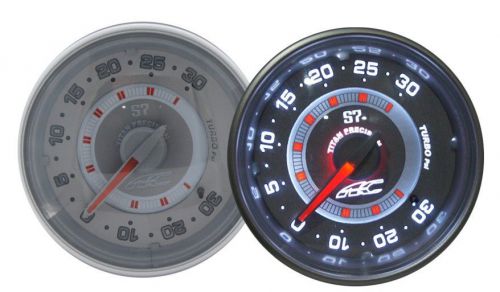 60mm silver 3d s7 titan turbo boost white led gauge meter universal clear lens