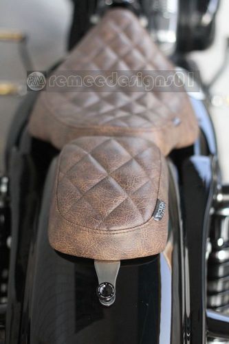 Rc harley sportster diamond stitched rider &amp; rear passenger seat 04 up 883, 1200