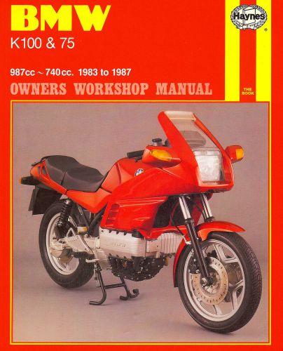 1983 to 1987 bmw k100 &amp; k75 motorcycle service manual -k100lt-k100rt-k100rs-k75s