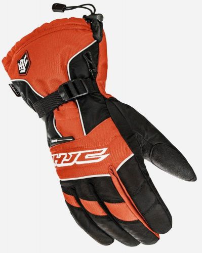 Hjc storm mens snowmobile gloves black/orange