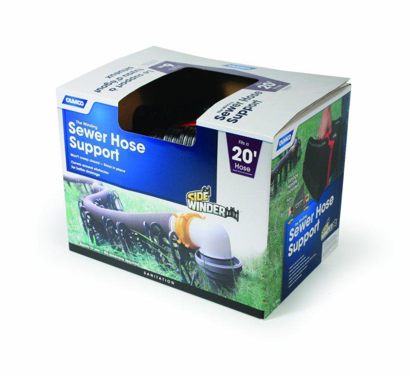 New camco sidewinder rv sewer hose support 20 feet sturdy compact lightweight