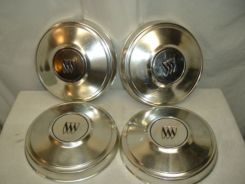 71-85 buick oem dog dish hub caps 10 1/2&#034; set of 4 poverty free usa shipping