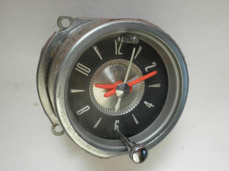 Working 1956 ford (1957 thunderbird?) clock - dated oct 55 - 30 day guarantee!
