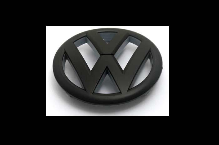 Matte black & white front grille emblem badge vw golf mk6 gti tsi tdi 1.4t 2.0t