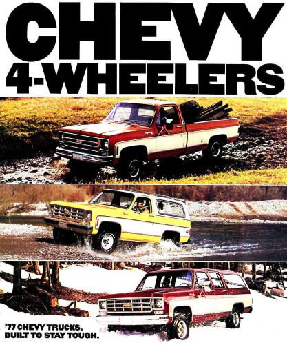 1977 chevy 4wd truck brochure-k10 k20 pickup-k10 blazer-k10 k20 suburban-4x4