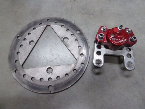 Sprint car red devil left front brake kit woo ascs imca maxim triple x