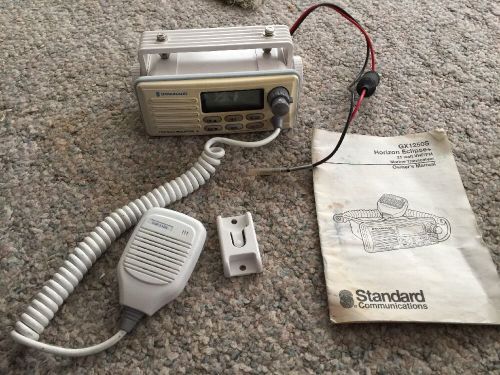 Standard horizon gx1250s  vhf fm marine radio tested 25 watt w/ manual