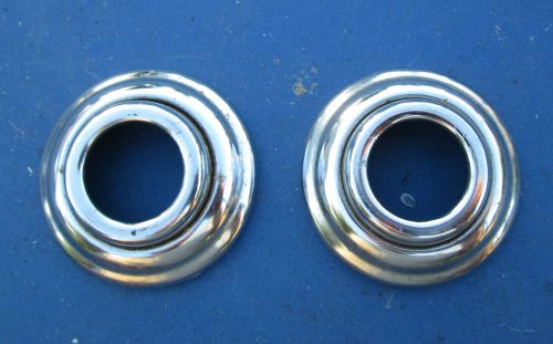 1950 cadillac door &amp; window handle escutions 2 good shape custom rod -3