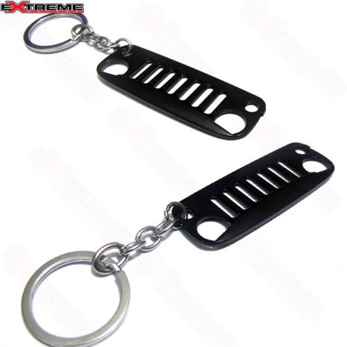 For jeep wrangler  cj yj xj tj jk sahara angry front grille shape keychain ring