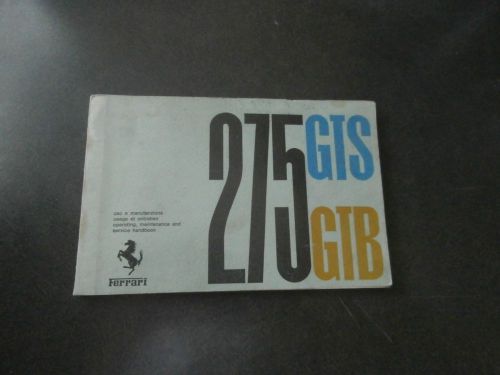 Ferrari 275 gts/gtb parts catalogue