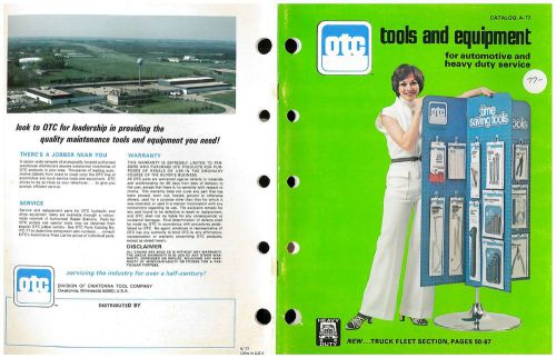 77 1977 otc general &amp; special auto truck tools manual catalog