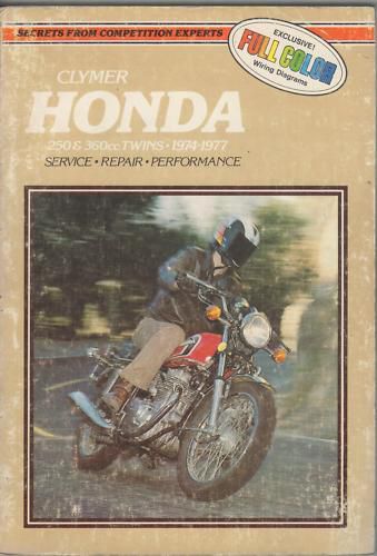 1974-77 clymer honda motorcycle 250/360cc twins service