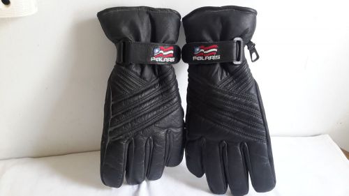 Vintage polaris snowmobile leather gloves xl