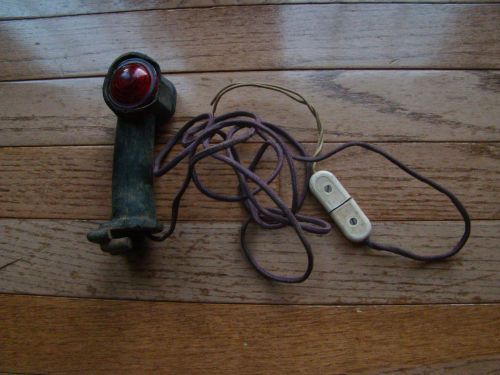 Vintage barnacle rubber mounted parking light. made in england rat rod cycle