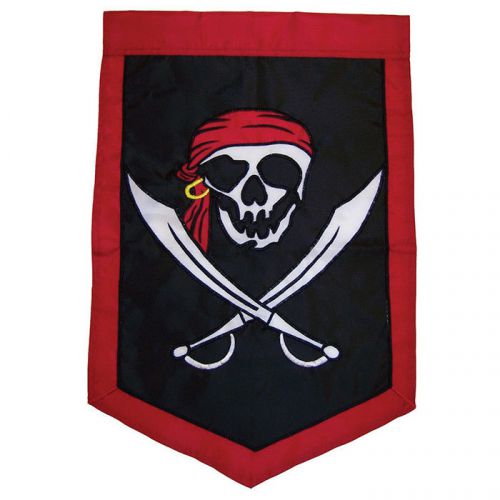 I'm a jolly roger applique grommeted house home flag, 28"x40" new