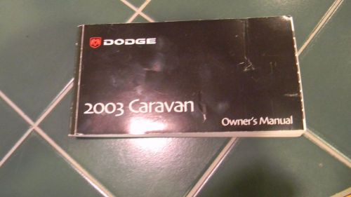 2003 dodge caravan manual