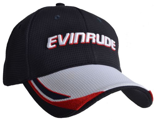 Brp evinrude e-tec pro style white &amp; navy mesh hat